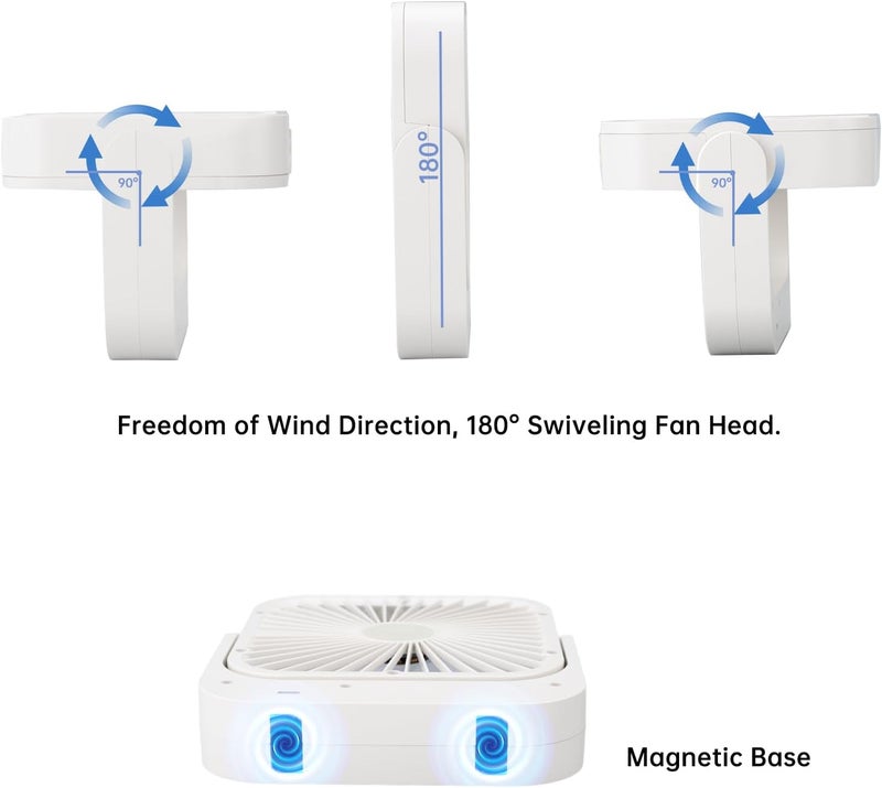 TEITEAI Cruise Fan, Cruise Ship Approved USB Fan, Magnetic Base, 6-10 Hour Battery, Five Speed Control - Image 5